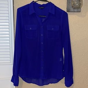 American Eagle Outfitters Button Down Sheer Blouse Size XS